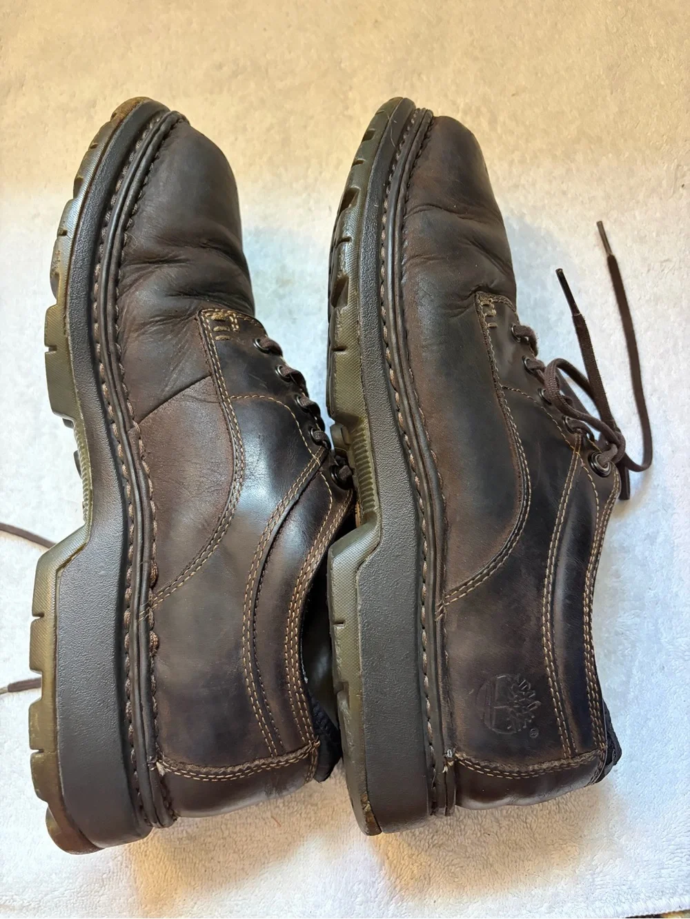 Timberlands Men's Brown Leather Lace-Up Casual Shoes